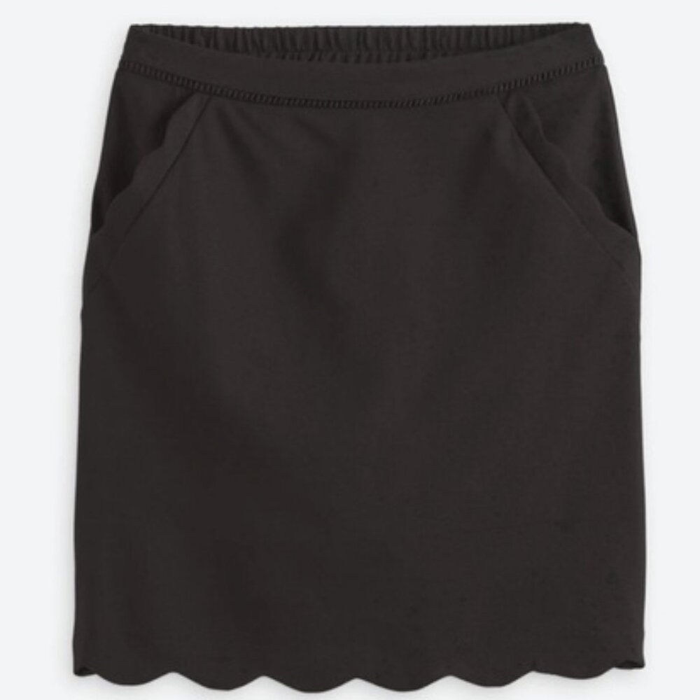 NWT Skies Are Blue | Berenice Black Scalloped Skirt Large